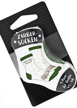 Носки мужские с ленивцем белые зеленые 41 43 44 45 46 подарочные