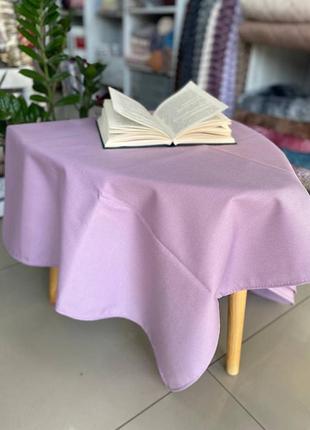 Br s скатертина тифлонова водовідштовхувальна 110 х 140 однотонна лаванда
