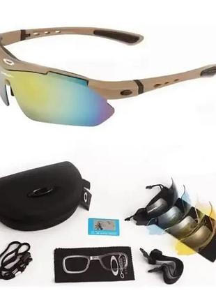Br s  тактические защитные очки oakley койот 5 пар сменных линз