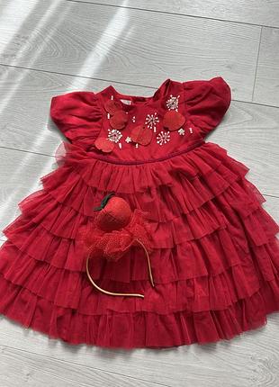 Костюм яблуко в садочок плаття дівчинці