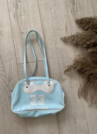 Нежно голубая сумочка в стиле винтаж 🦋маленькая светлая сумочка1 фото