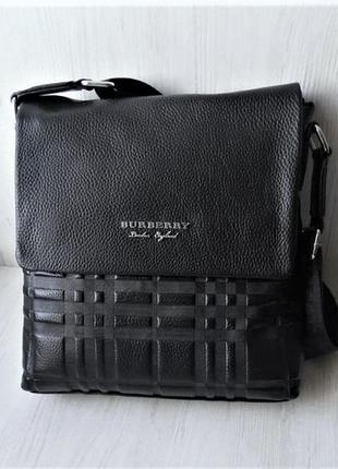 Br s чоловіча шкіряна сумка burberry black