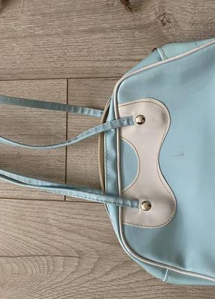 Нежно голубая сумочка в стиле винтаж 🦋маленькая светлая сумочка4 фото