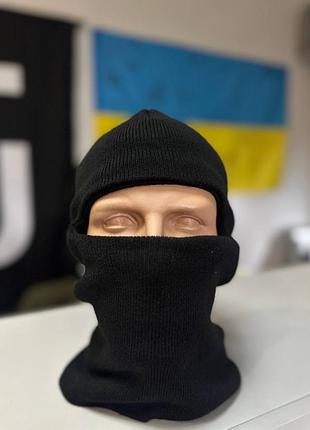 Br s вязаная балаклава черная