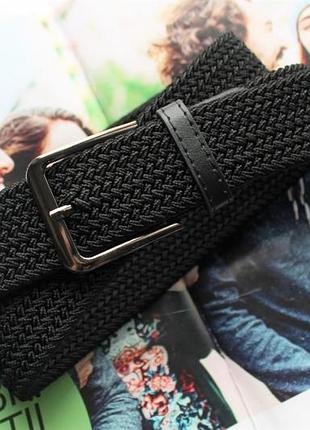 Br s плетений ремінь гумка батал чорний