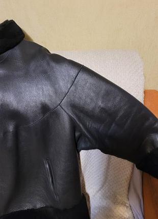 Кожаная/ овчинная дубленка двусторонняя