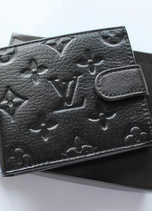 Br s мужской кожаный кошелек louis vuitton черный