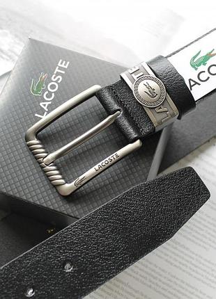 Br s чоловічий стильний ремінь lacoste black