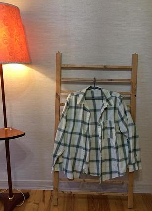 Женская рубашка байковая в клетку