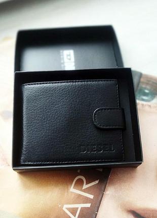 Br s  мужской кожаный кошелек diesel black