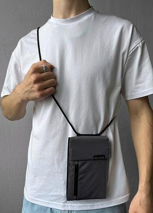 Br s  сумка-кошелек мужская, графит
