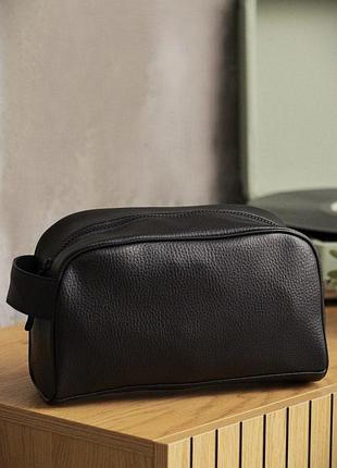 Br s кожаная косметичка дорожная сумка несессер without cosmetic сrocodile black