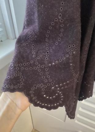 Тёплая юбка миди с шерстью темного цвета на осень зиму l xl5 фото