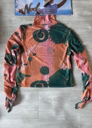 Прозрачный тонкий гольф со стяжками