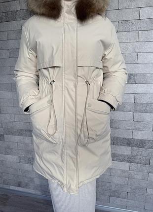 Зимова куртка-тренч