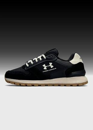 Мужские кроссовки under armour essential runner black white