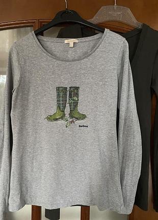 Стильний бавовняний реглан/лонгслив barbour 8/s/m🧡