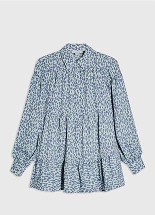 Блуза сорочка жіноча вільна в анімалістичний принт від topshop