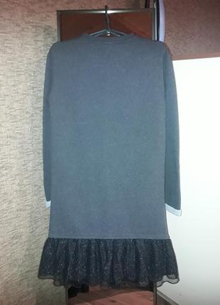Оригінальна сіра сукня жіноча3 фото
