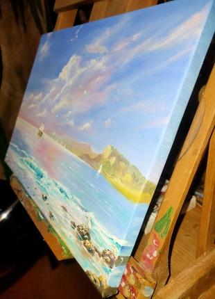 Картина маслом море на полотні ранок на морі репл3 фото