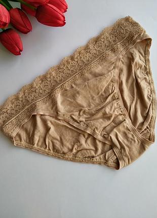 Коттоновые трусики с кружевом m&amp;s, eur 40, u9 12
