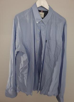 Рубашка голубая, ношенная, размер 2xl