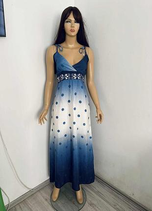 Длинное платье на бретельках платье сарафан