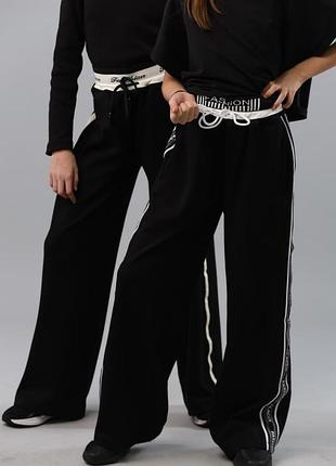 Брюки палаццо на флисе для девочек