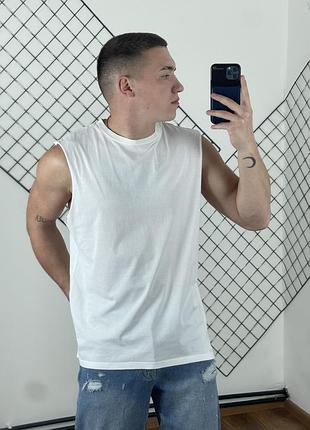 Біла базова вільна майка divided h&m