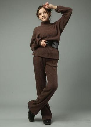 Теплый ангоровый костюм для девочек