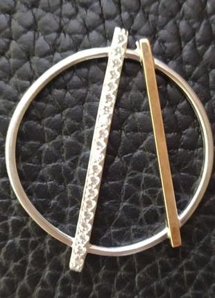 Срібний підвіс з золотою накладкою без петлі