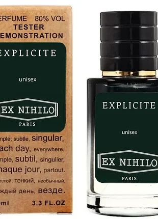 Ex nihilo explicite tester lux, унисекс, 60 мл