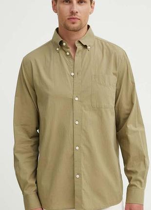 Сорочка від dockers в колаборації з levi strauss & co. нова бежевый приятний цвет , плотний 100% котон люкс класса.прекрасний вибір для кежуал стилю