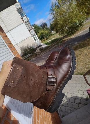 Чоботи шкіряні  термо зима  rieker на широку стопу