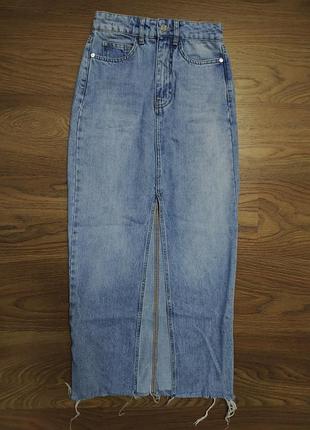 Юбка inspo джинсовая прямая макси