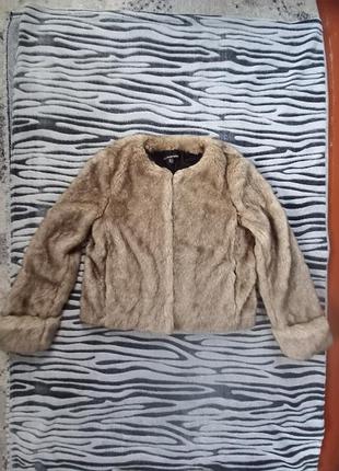 Брендовая короткая шуба шубка полушубок zara, 36 размер.