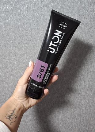 Профессиональная тонирующая маска для волос unic uton светло-русый фиолетово-пепельный 300 мл 8/61