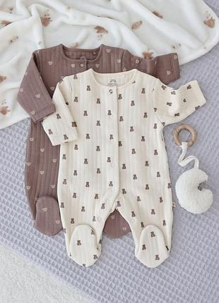 Слип теплый next мишки (размеры от 0 до 18 мес)