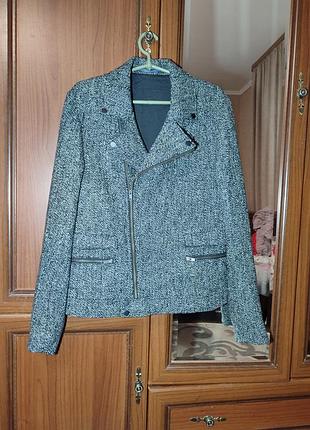 Стильна куртка-косуха avant premiere (вовна/твід) — розмір m