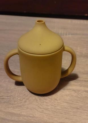 Чашка непроливайка силиконовая детская