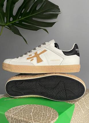 Premiata steven white black beige 9