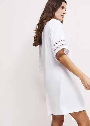 Натуральная, белая ночнушка, футболка для дома и сна marks & spencer