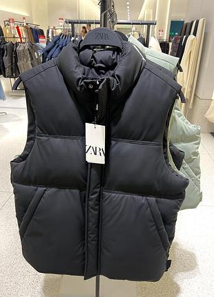 Нова безрукавка жилет жилетка чорна зара zara