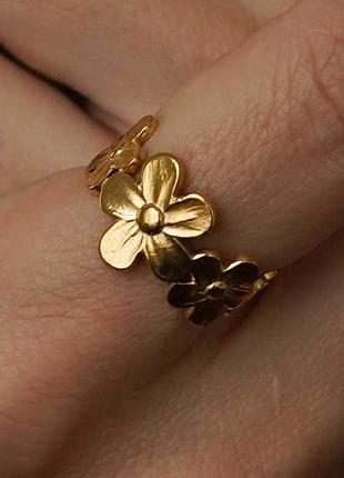 Кольцо с регулируемым размером цветы маргаритки 💛