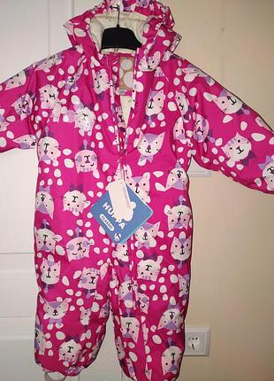 Зимний комбинезон huppa 80 размер с котиками