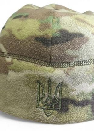 Шапка с трезубом мультикам | тактическая флисовая шапка зуда