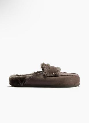Лофери на хутрі капці тапки угги угі h&m hm 35 36 37 38 39 40 41 42 оригінал 1300424002