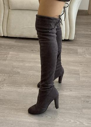 Сапожки чулок графітові жіночі весна осінь