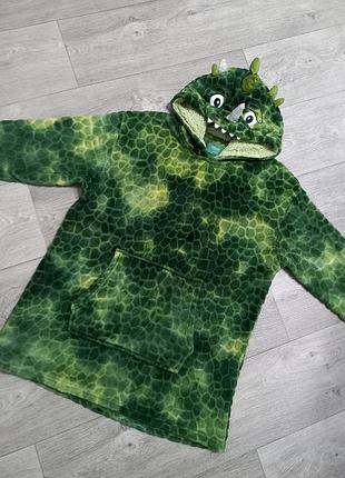 Плюшевый домашний худи динозавр для мальчика