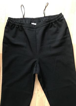 Класні зручні  з широкою резинкою в поясі! брюки як нові!  xl-xxl прямі жіночі чорні штани висока посадка 3